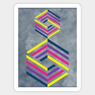 geomeatric lines Sticker